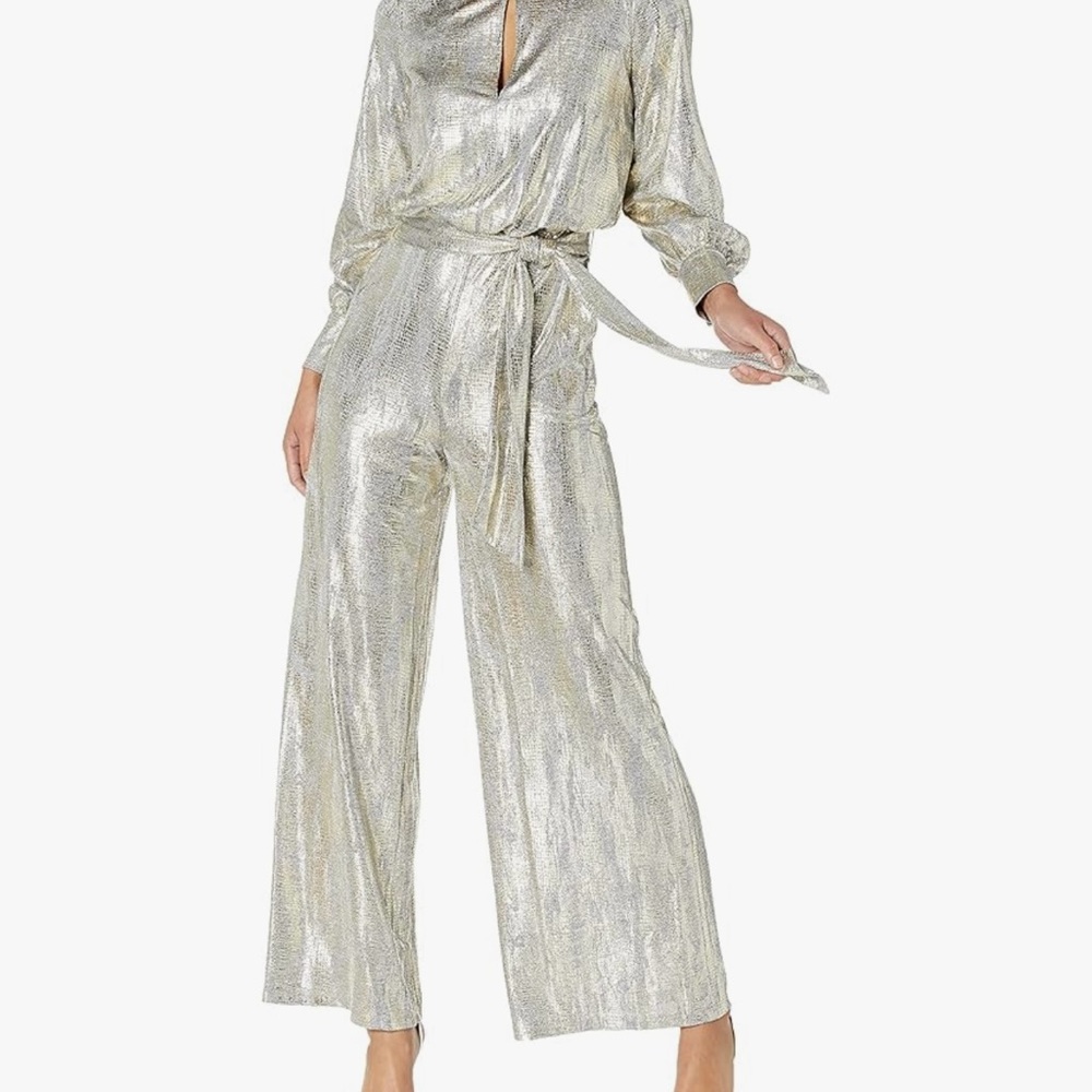 Vince Camuto Shimmering Silver Jumpsuit